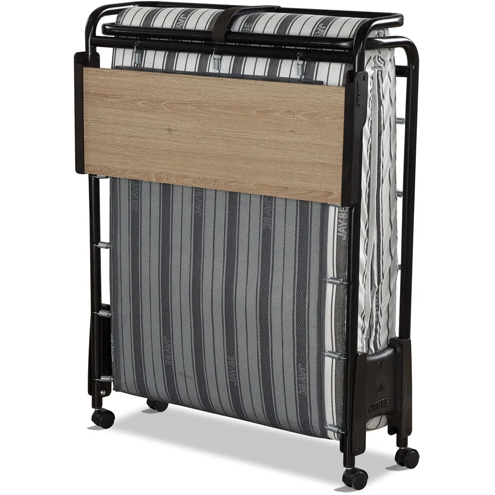 Single Revolution Folding Bed with Rebound Mattress - Black