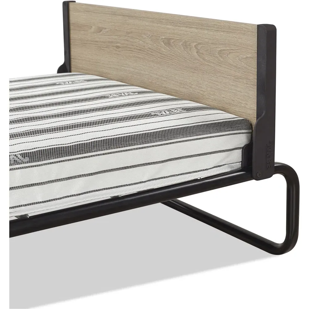 Single Revolution Folding Bed with Rebound Mattress - Black