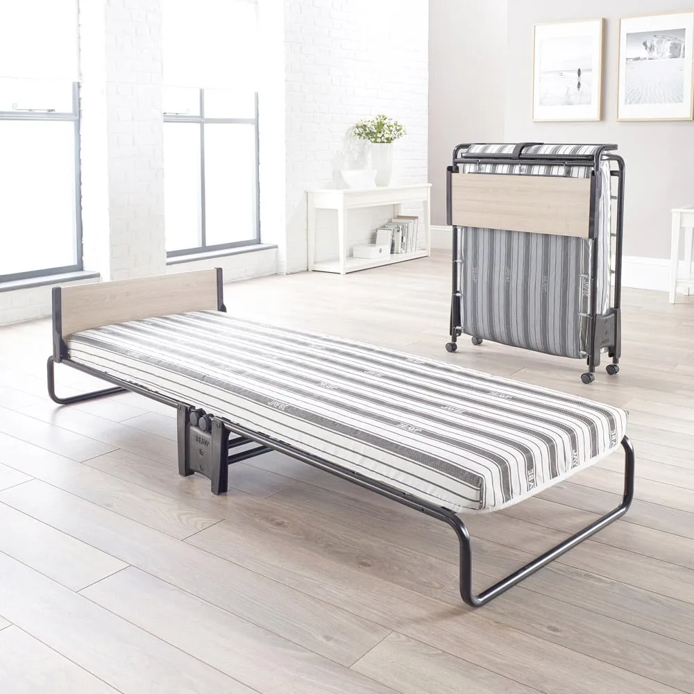 Single Revolution Folding Bed with Rebound Mattress - Black