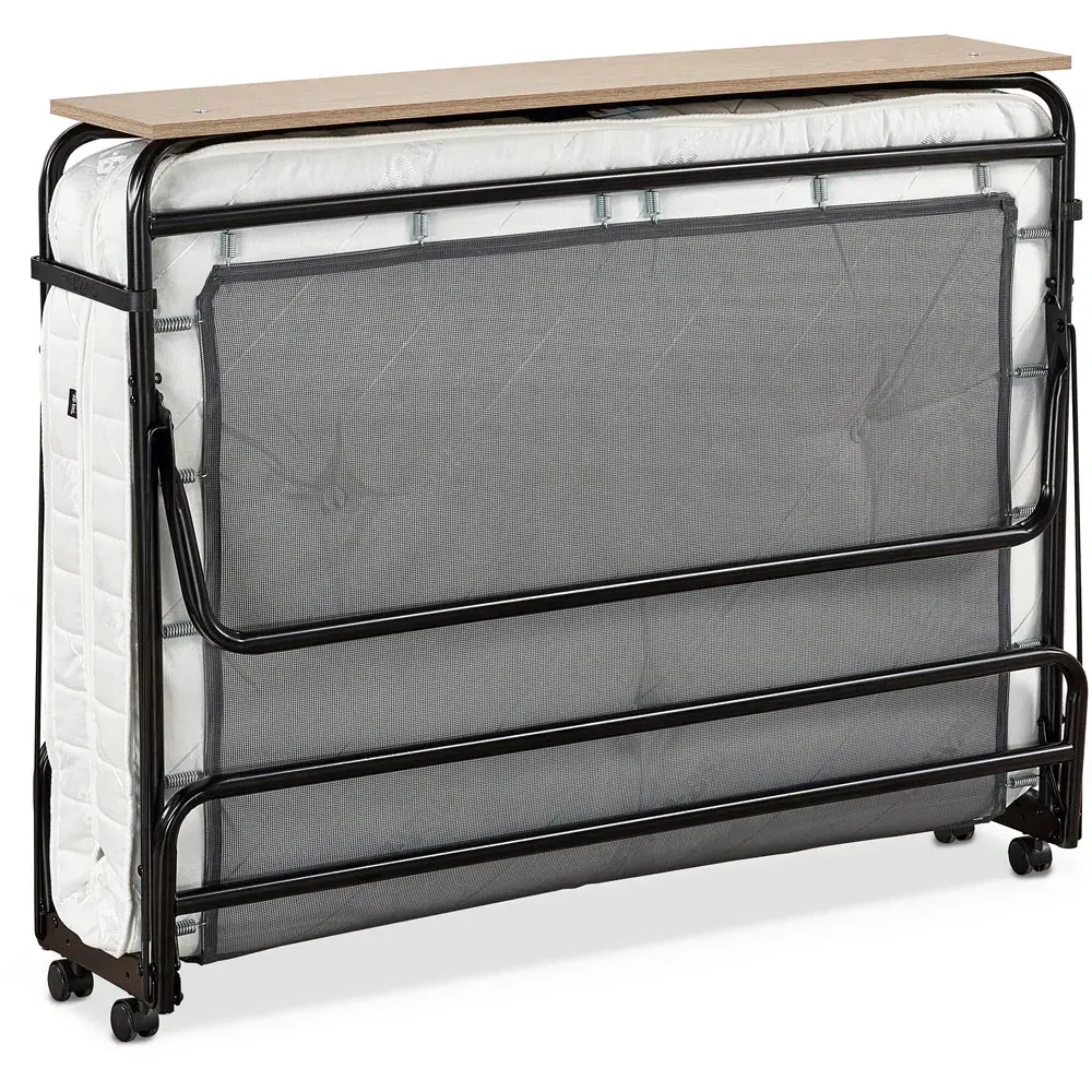 Supreme Small Double Automatic Folding Bed with Mattress - Black