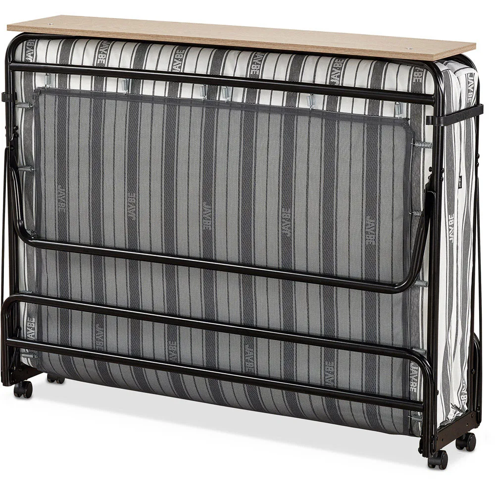 Supreme Small Double Automatic Folding Bed with Mattress - Black