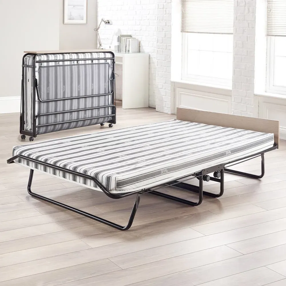 Supreme Small Double Automatic Folding Bed with Mattress - Black