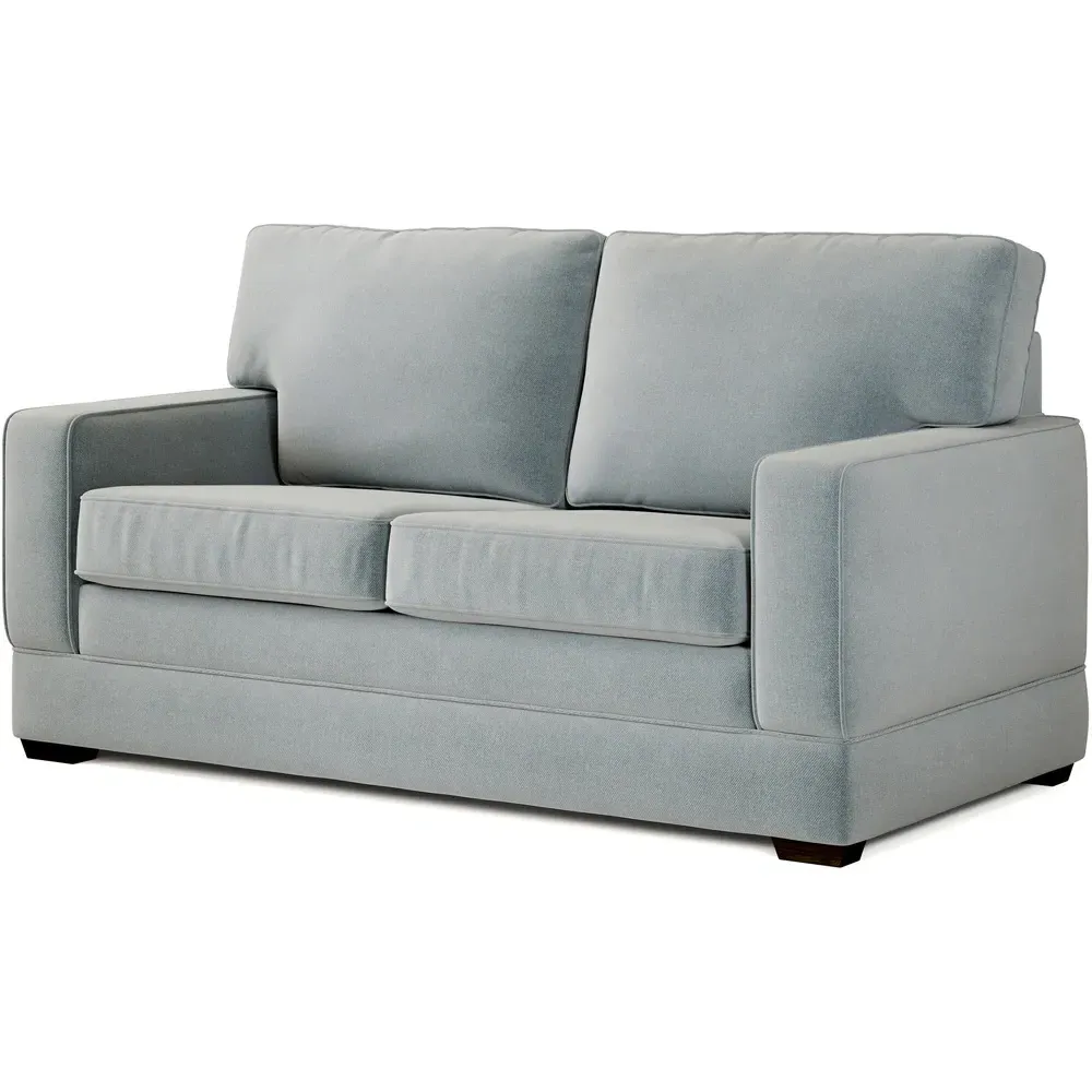 Urban 2-Seater Sofa Bed with e-Pocket Mattress - Blue, Linen