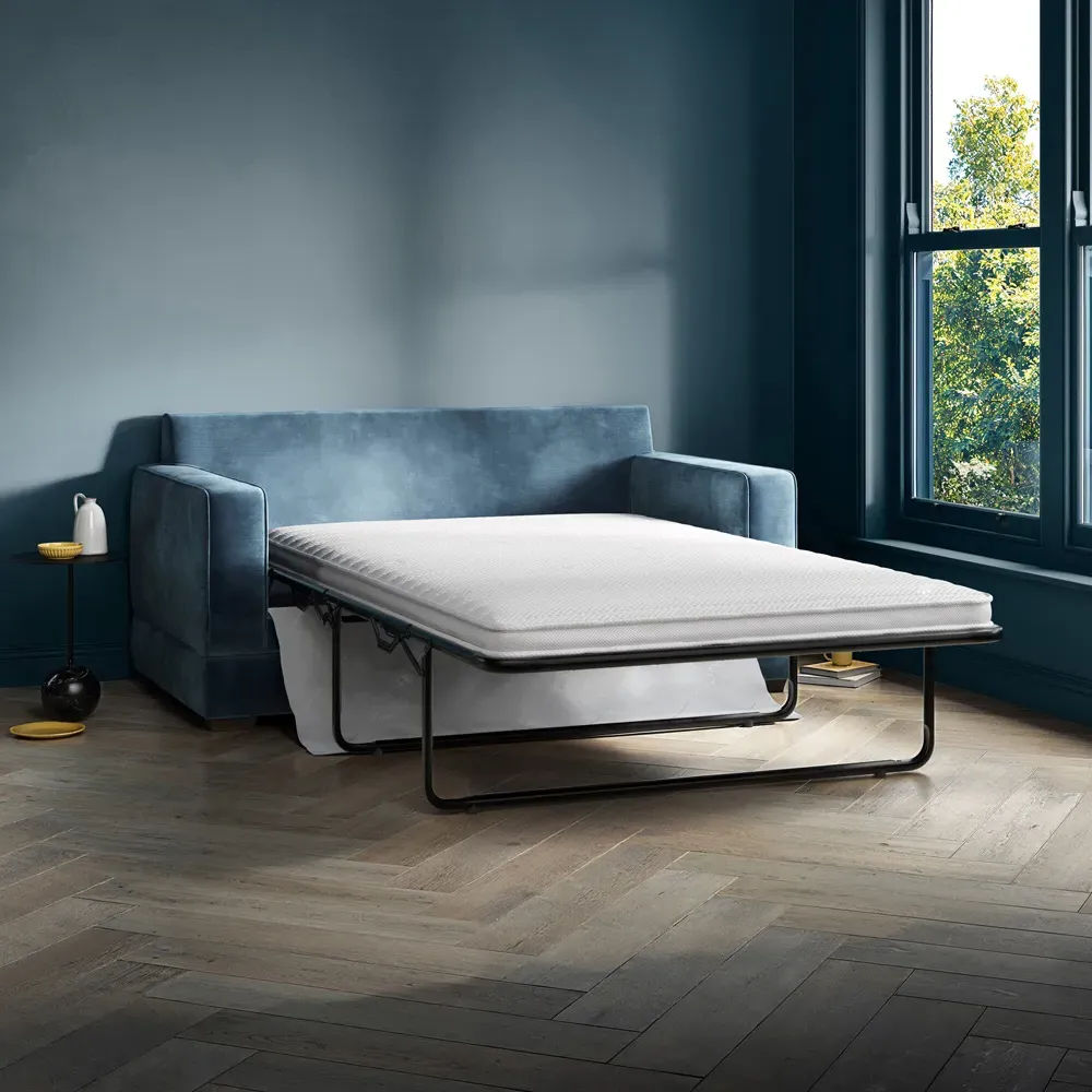 Urban 2-Seater Sofa Bed with e-Pocket Mattress - Cream, Linen