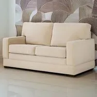 Urban 2-Seater Sofa Bed with e-Pocket Mattress - Cream, Linen