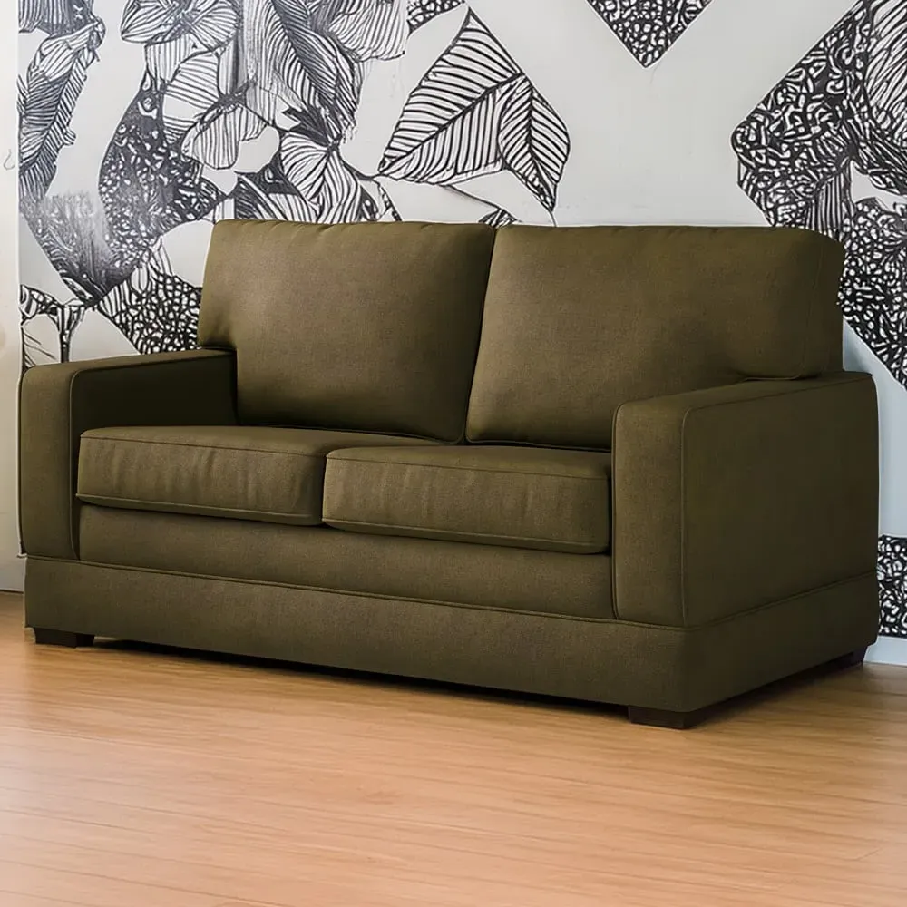 Urban 2-Seater Sofa Bed with e-Pocket Mattress - Hunter, Linen