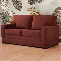 Urban 2-Seater Sofa Bed with e-Pocket Mattress - Orange, Linen