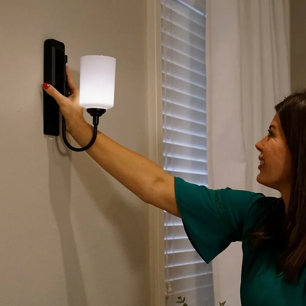 Smart Sconce Dimmable Wireless Wall Light - Black