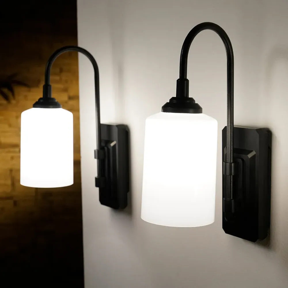 Smart Sconce Dimmable Wireless Wall Light - Black