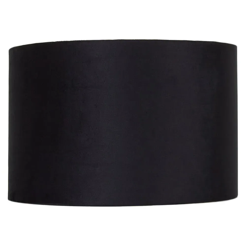Circular Lamp Shade - Black, Velvet image