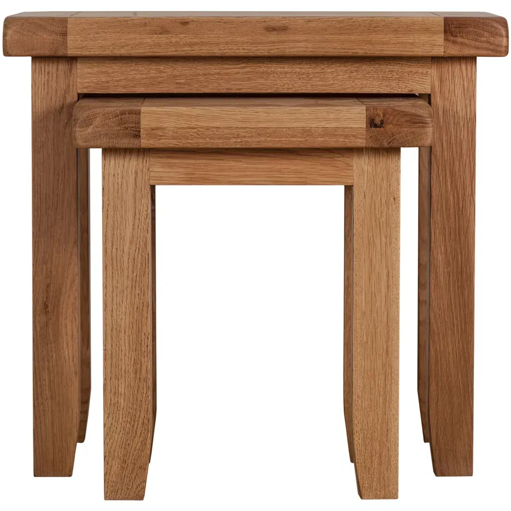Kinsale Nest of Tables Set of 2 - Brown, Oak