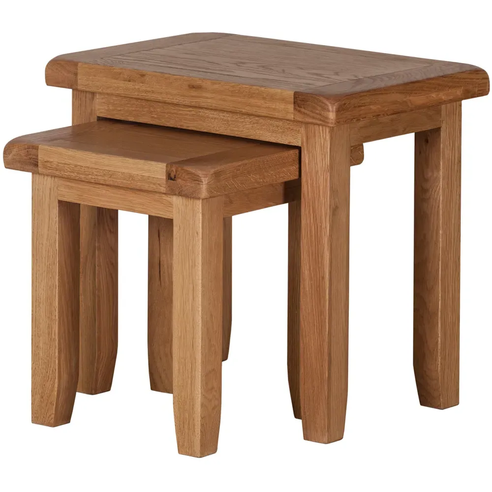 Kinsale Nest of Tables Set of 2 - Brown, Oak