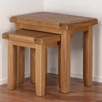 Kinsale Nest of Tables Set of 2 - Brown, Oak