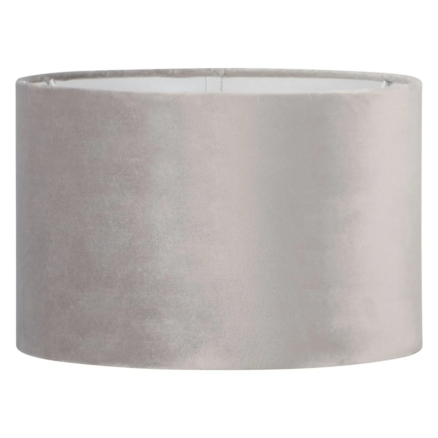 Round Lamp Shade - Grey, Velvet image