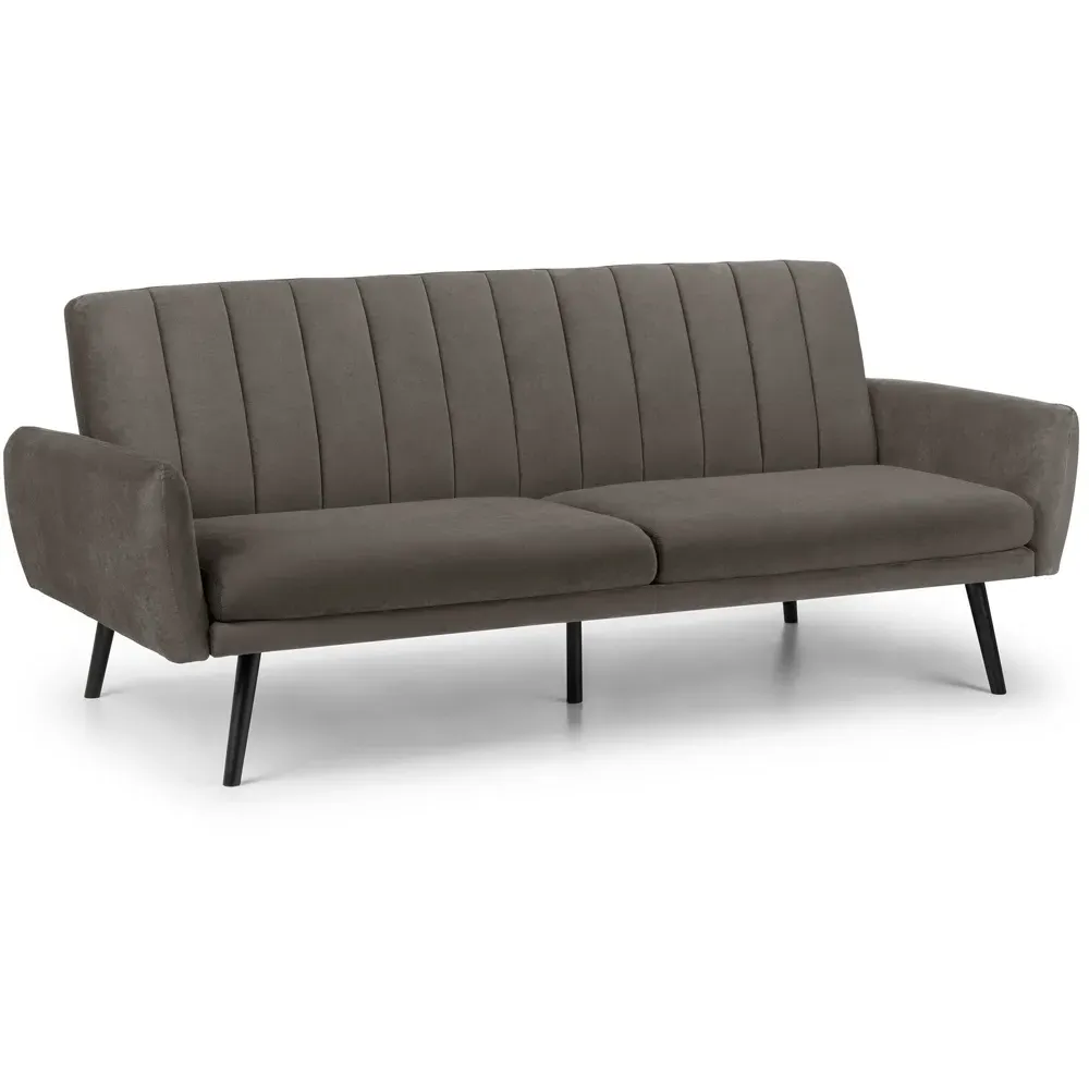 Afina 2-Seater Sofa Bed - Grey, Velvet