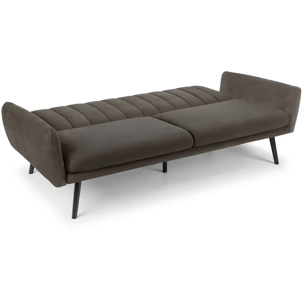Afina 2-Seater Sofa Bed - Grey, Velvet