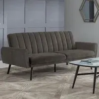 Afina 2-Seater Sofa Bed - Grey, Velvet