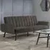 Afina 2-Seater Sofa Bed - Grey, Velvet