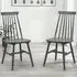 Alassio Set of 2 Dining Chairs - Black, Rubberwood