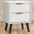 Alba 2 Drawer Bedside Table - Grey