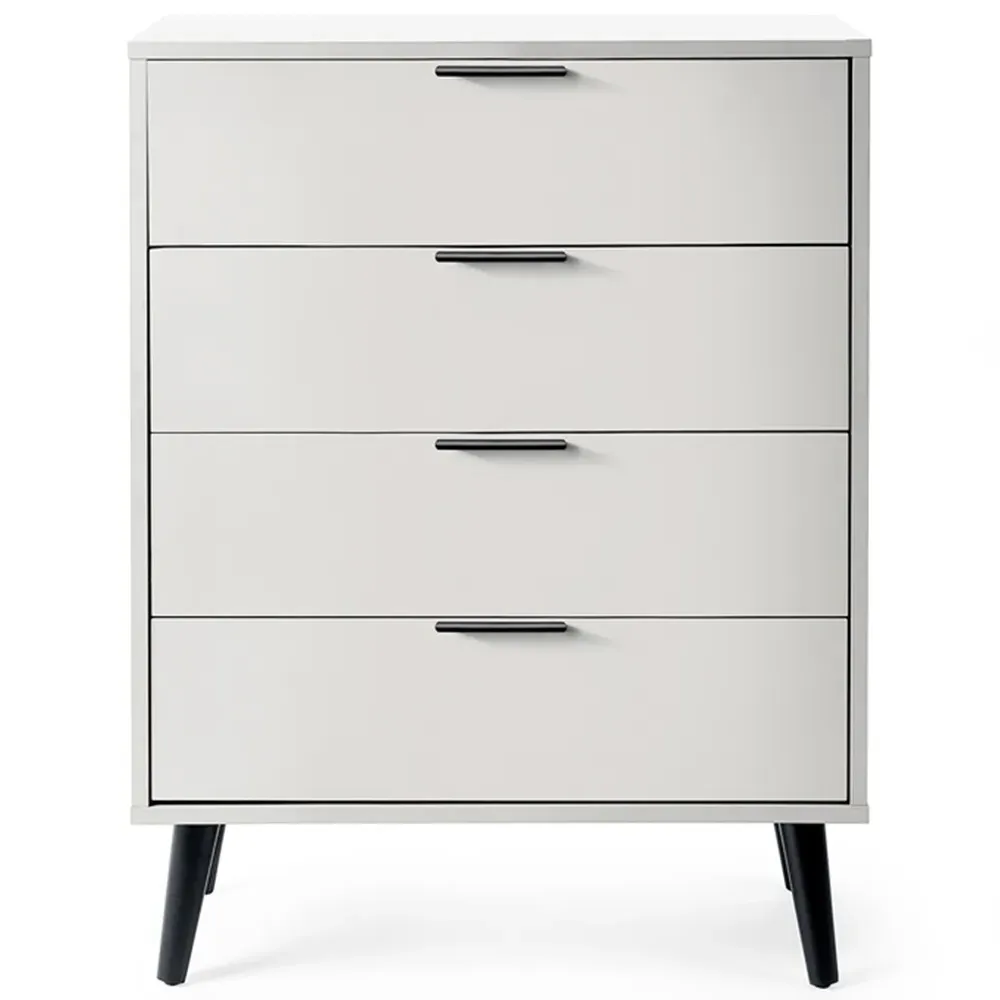 Alba 4 Drawer Wide Chest of Drawers - Grey
