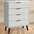 Alba 4 Drawer Wide Chest of Drawers - Grey