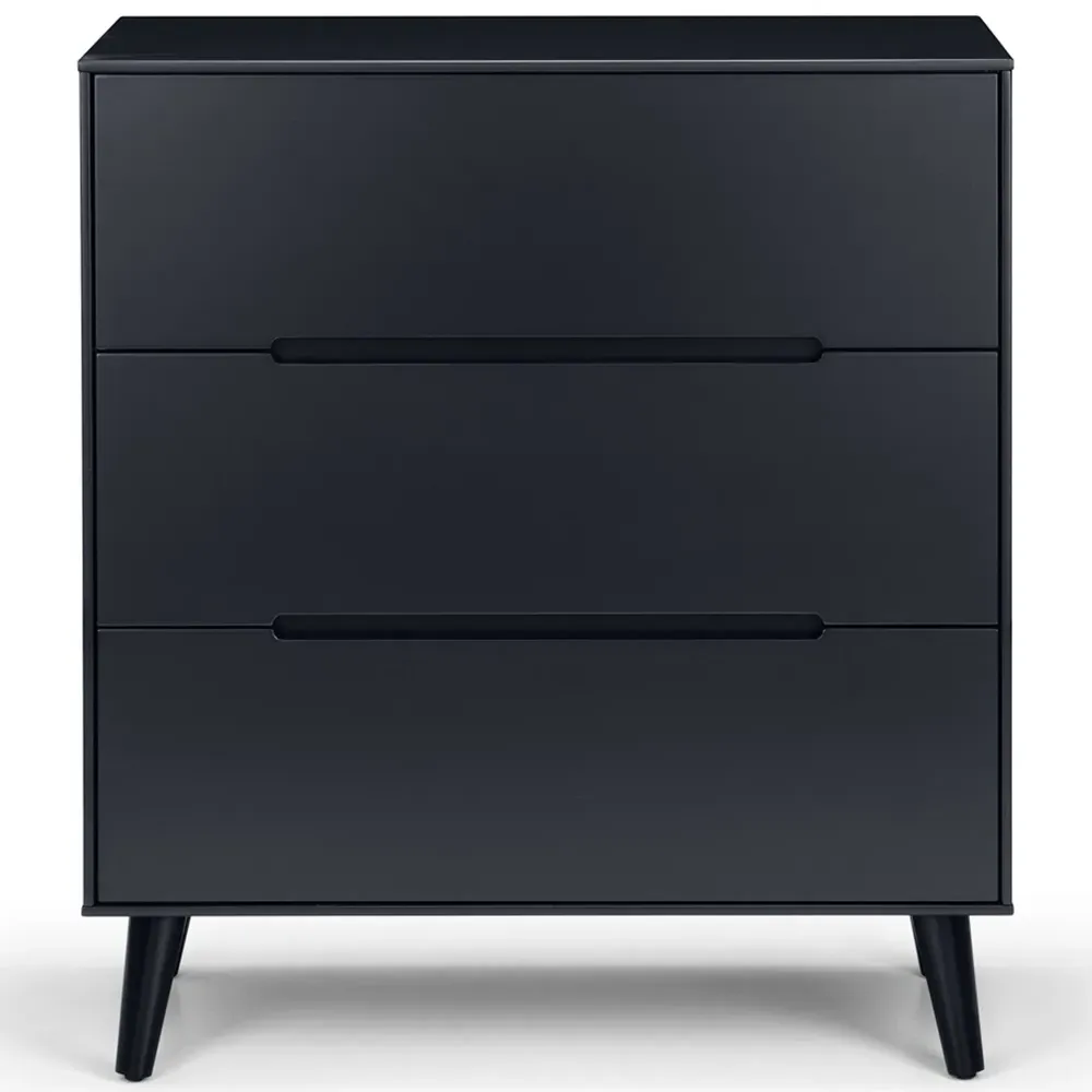 Alicia 3 Drawer Chest of Drawers - Black