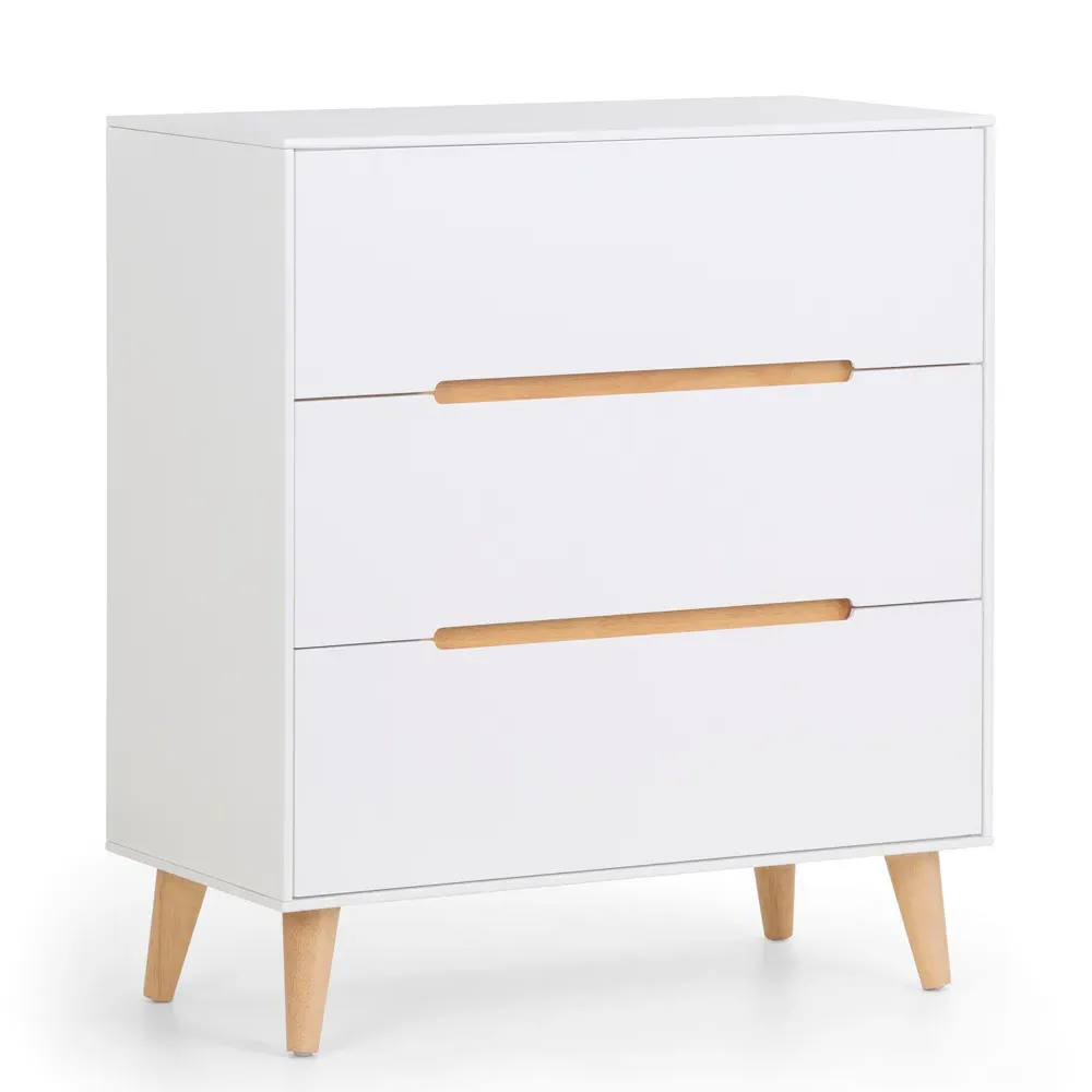 Alicia 3 Drawer Chest of Drawers - White