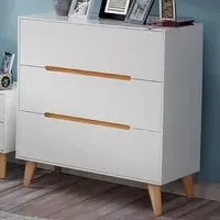 Alicia 3 Drawer Chest of Drawers - White