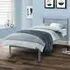 Alpen Single Bed Frame - Silver, Metal