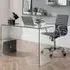 Amalfi Gio Glass Desk and Swivel Office Chair - Black