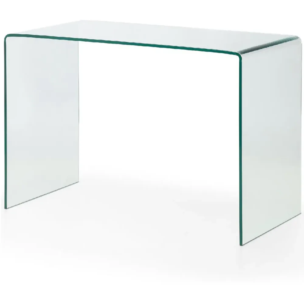 Amalfi Kahlo Glass Desk and Swivel Office Chair - Grey