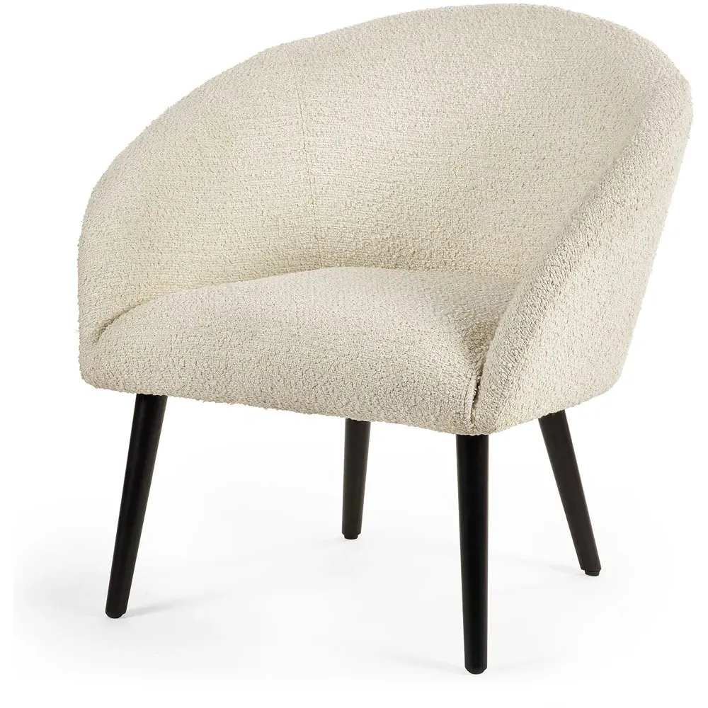 Amari Accent Chair - Cream, Boucle