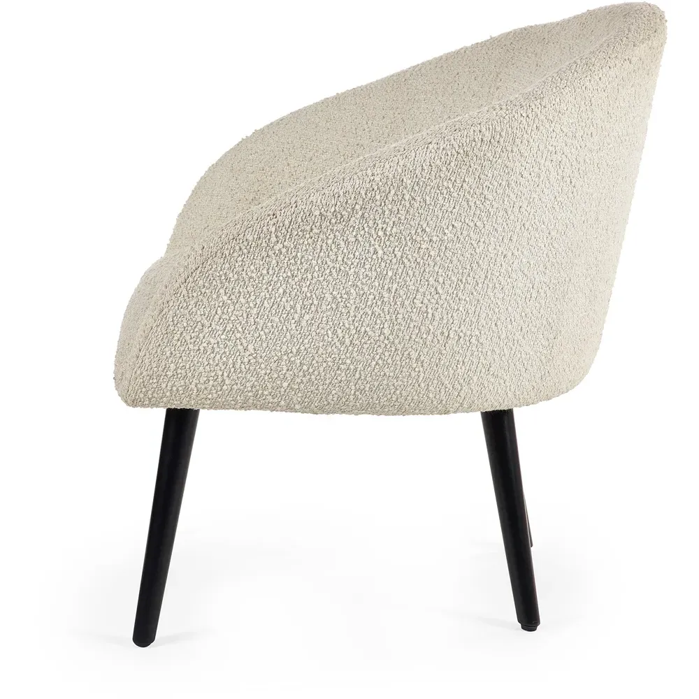 Amari Accent Chair - Cream, Boucle