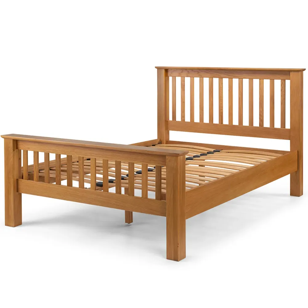 Amsterdam King Size High Foot End Bed Frame - Oak