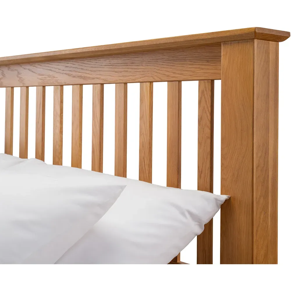 Amsterdam King Size Low Foot End Bed Frame - Oak