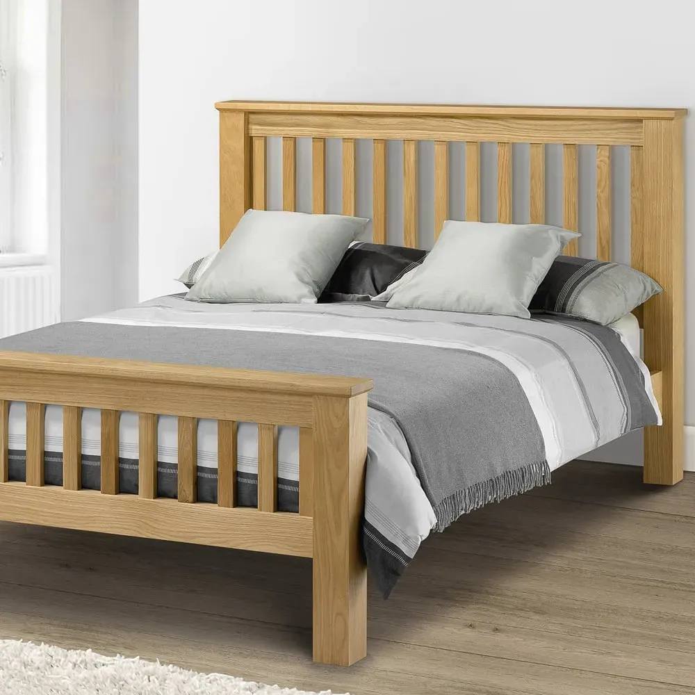 Amsterdam Super King High Foot End Bed Frame - Oak