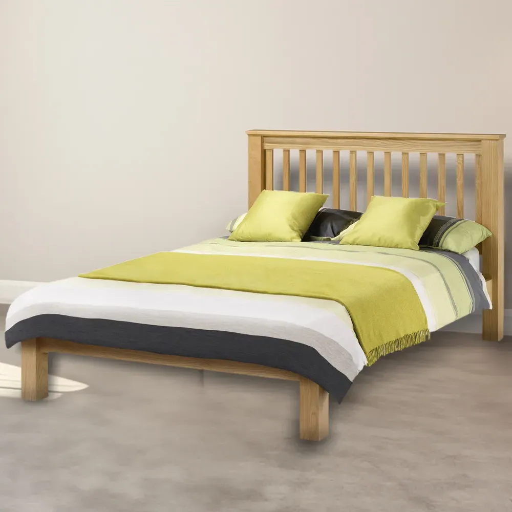 Amsterdam Super King Low Foot End Bed Frame - Oak