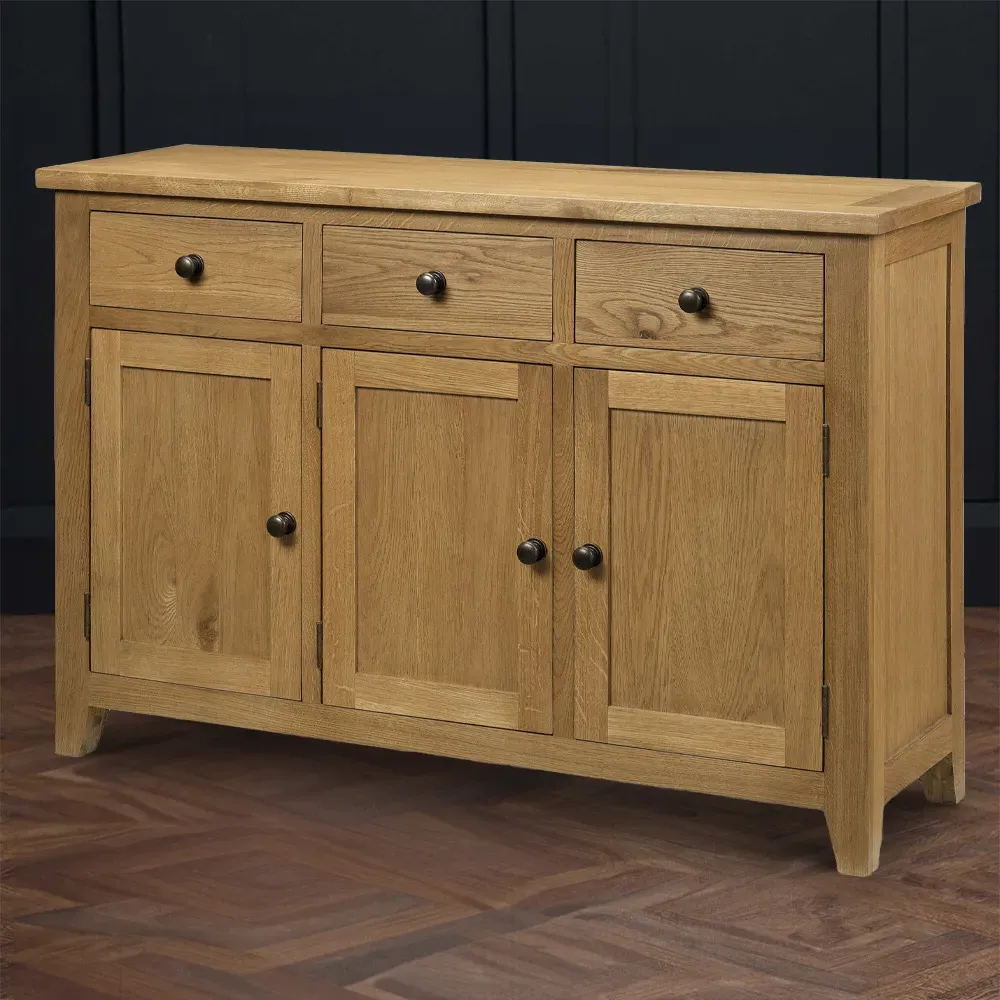 Astoria 3 Door 3 Drawer Sideboard - Oak