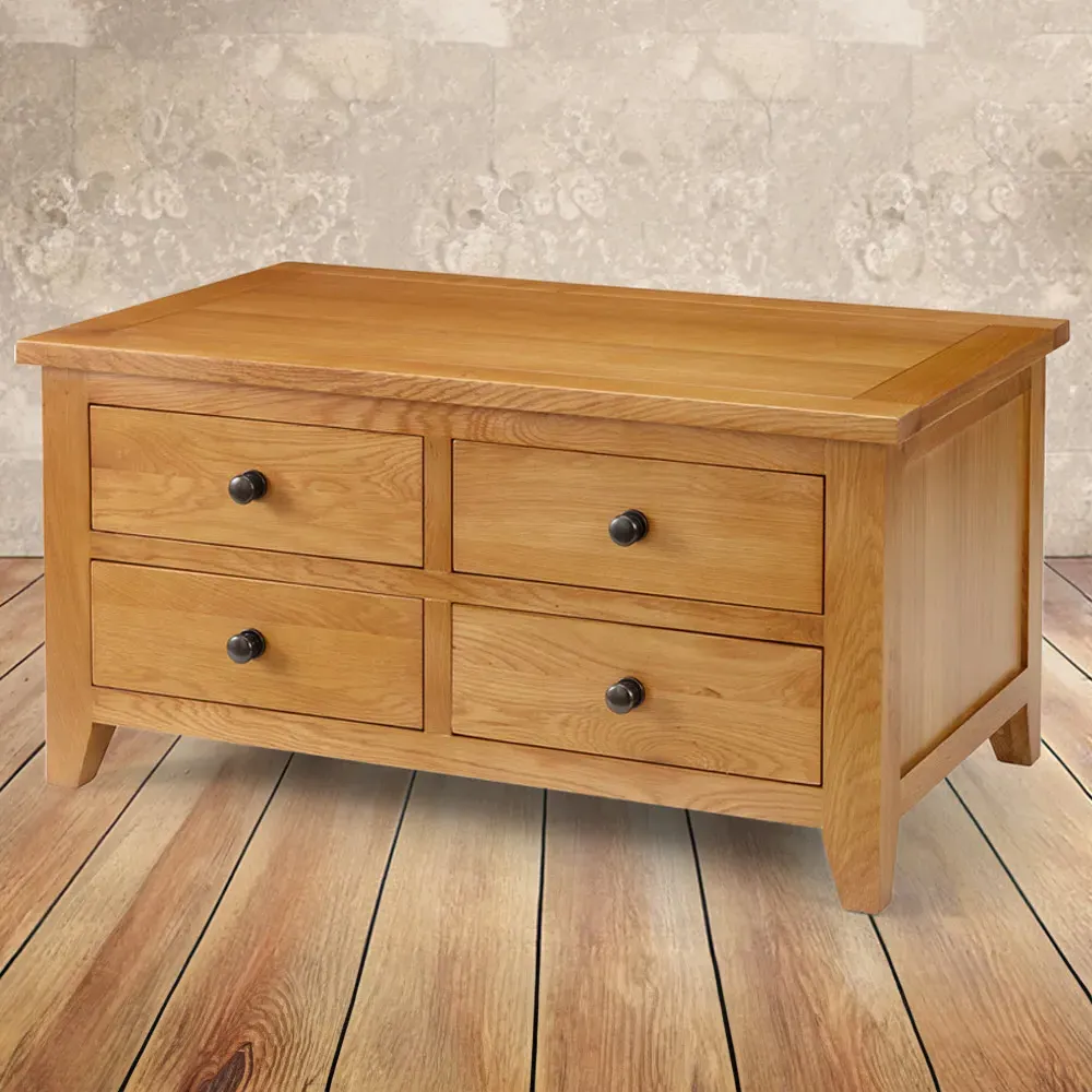 Astoria 4 Drawer Coffee Table - Oak