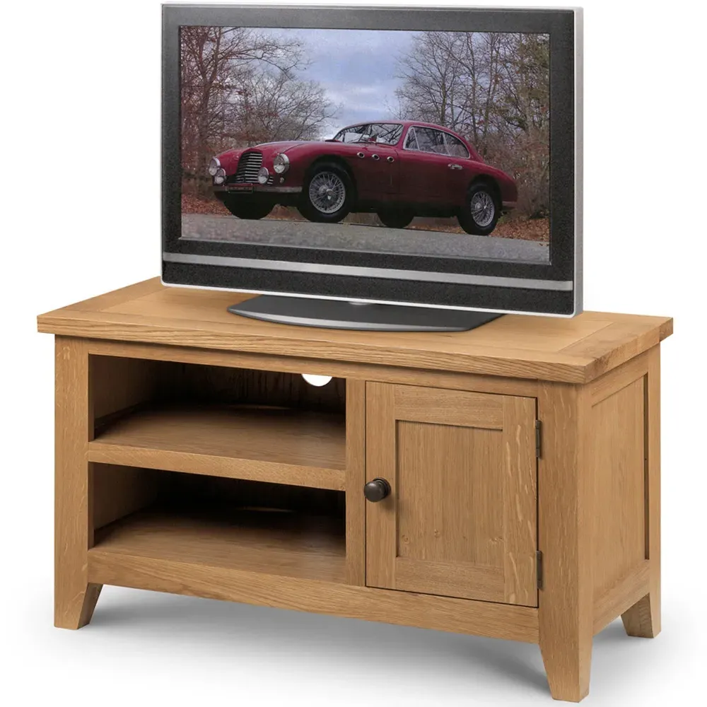 Astoria Single Door TV Unit with Storage - Oak