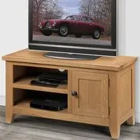 Astoria Single Door TV Unit with Storage - Oak