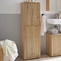 Austin Single Drawer 2 Door Narrow Cabinet - Brown