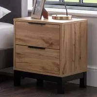 Bali 2 Drawer Bedside Table - Oak
