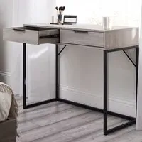 Bali 2 Drawer Dressing Table - Grey Oak