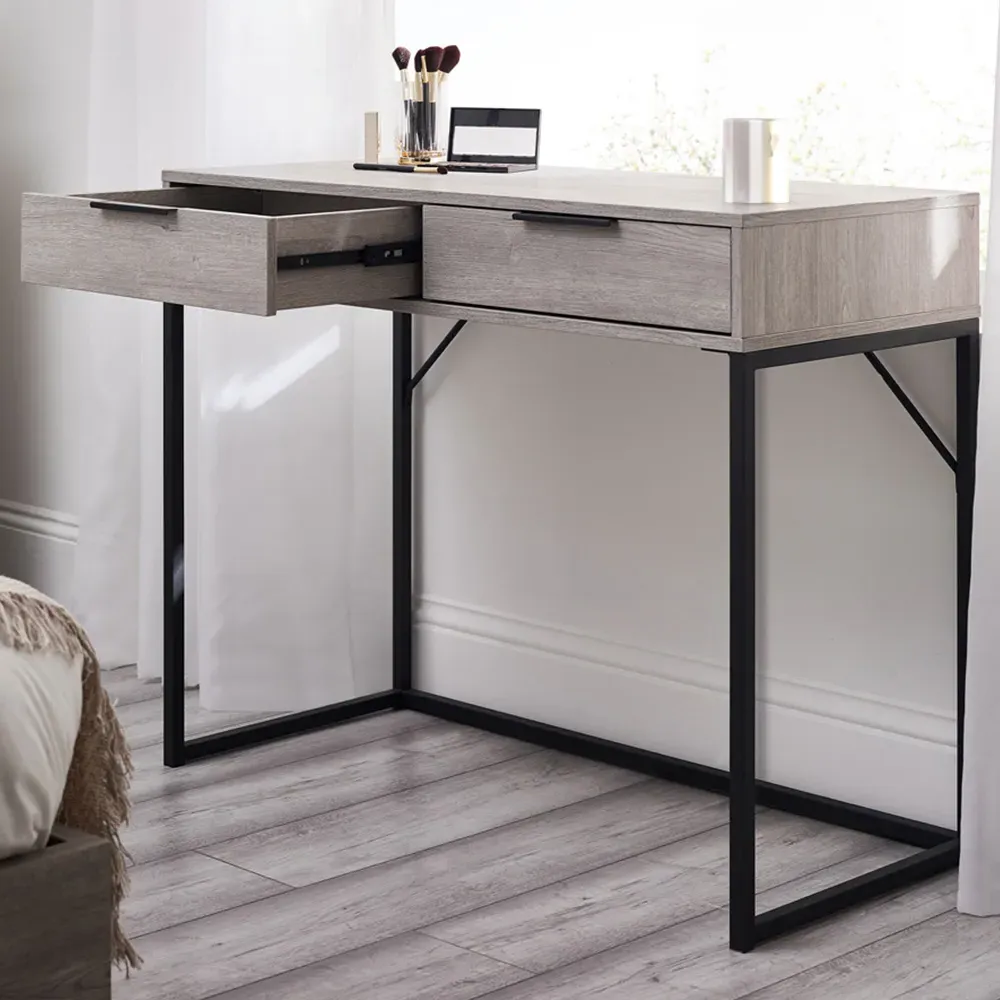 Bali 2 Drawer Dressing Table - Grey Oak image