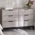 Bali 6 Drawer Wide Chest of Drawers - Grey Oak
