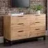 Bali 6 Drawer Wide Chest of Drawers - Oak