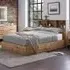 Bali Double Storage Ottoman Bed with Bookcase - Light Oak