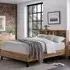 Bali King Size Bed Frame with Bookcase Headboard - Brown, Oak